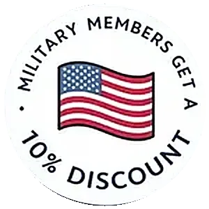 Military Members get a 10% Discount